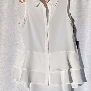 Simply Vera Wang Sleeveless Flounce Blouse
